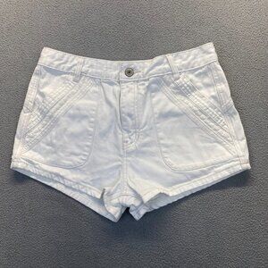 Free People Sweet Surrender High Rise Optic White‎ Denim Mini Shorts 28